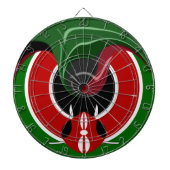 Fluid Kenyan Flag: Ein modernes Design Dartscheibe (vorne)