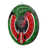 Fluid Kenyan Flag: Ein modernes Design Dartscheibe (Vorderseite rechts)