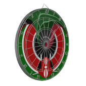 Fluid Kenyan Flag: Ein modernes Design Dartscheibe (Vorderseite Links)