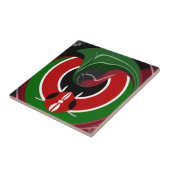 Fluid Kenyan Flag: Ein modernes Design Fliese (Seite)