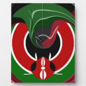 Fluid Kenyan Flag: Ein modernes Design Fotoplatte (Vorderseite)