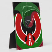 Fluid Kenyan Flag: Ein modernes Design Fotoplatte (Seite)