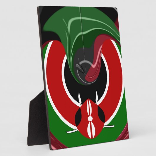 Fluid Kenyan Flag: Ein modernes Design Fotoplatte (Seite)