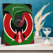 Fluid Kenyan Flag: Ein modernes Design Fotoplatte (Seite)