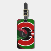Fluid Kenyan Flag: Ein modernes Design Gepäckanhänger (Vorderseite vertikal)