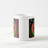 Fluid Kenyan Flag: Ein modernes Design Kaffeetasse (Mittel)