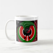 Fluid Kenyan Flag: Ein modernes Design Kaffeetasse (Links)