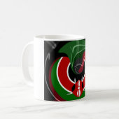 Fluid Kenyan Flag: Ein modernes Design Kaffeetasse (Vorderseite Links)
