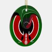 Fluid Kenyan Flag: Ein modernes Design Keramikornament (Rechts)