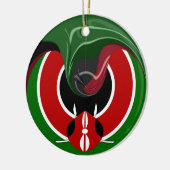 Fluid Kenyan Flag: Ein modernes Design Keramikornament (Links)