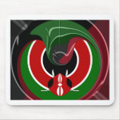 Fluid Kenyan Flag: Ein modernes Design Mousepad (Vorne)