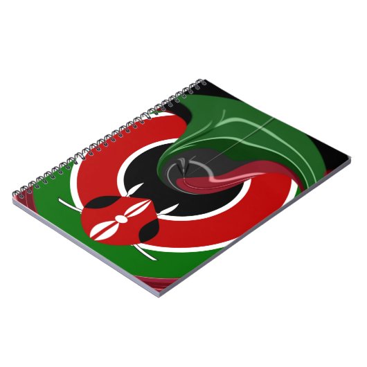 Fluid Kenyan Flag: Ein modernes Design Notizblock (Linke Seite)