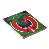Fluid Kenyan Flag: Ein modernes Design Notizblock (angewinkelt)