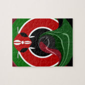 Fluid Kenyan Flag: Ein modernes Design Puzzle (Horizontal)
