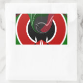 Fluid Kenyan Flag: Ein modernes Design Rechteckiger Aufkleber (Tasche)