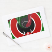 Fluid Kenyan Flag: Ein modernes Design Rechteckiger Aufkleber (Umschlag)