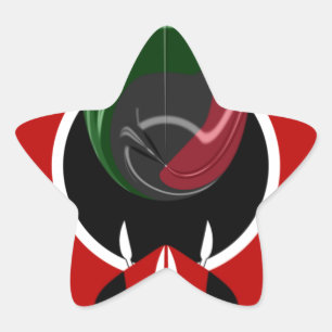 Fluid Kenyan Flag: Ein modernes Design Stern-Aufkleber