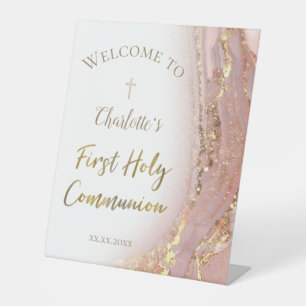 Fluid Marble   Erstkommunion Sockelschild