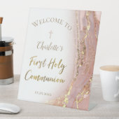 fluid marble | First Communion Sockelschild (In Situ)