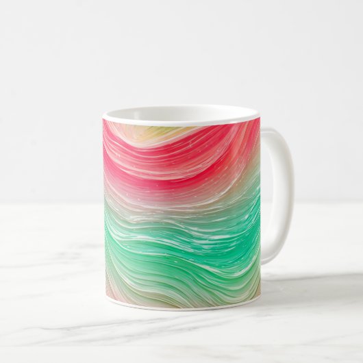 Fluid Marble Line Art Mug Kaffeetasse (VorderseiteRechts)