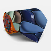 Fluid Mosaic Necktie Krawatte (Gerollt)