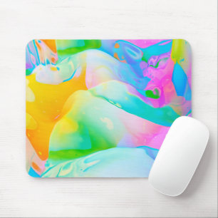 Fluid Neon Abstrakt Mousepad