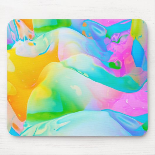 Fluid Neon Abstrakt Mousepad (Vorne)