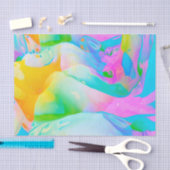 Fluid Neon Abstrakt Seidenpapier (Handwerk)