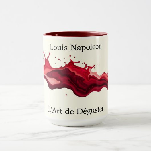 Fluid Red Wine Pour Abstract Art Ceramic Tasse (Zentrum)