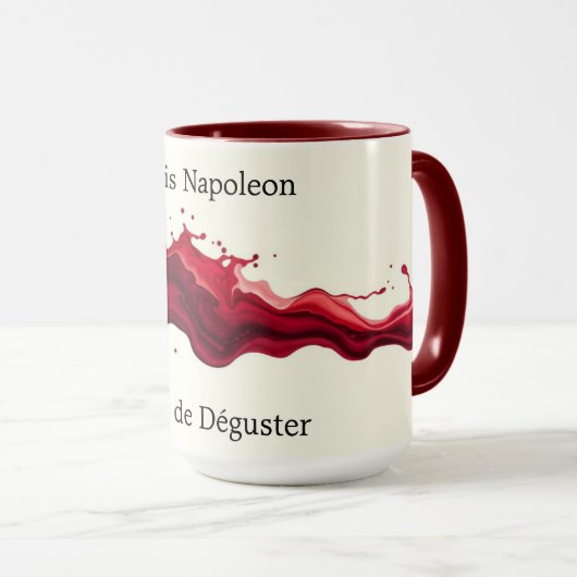Fluid Red Wine Pour Abstract Art Ceramic Tasse (VorderseiteRechts)