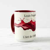 Fluid Red Wine Pour Abstract Art Ceramic Tasse (Vorderseite Links)
