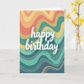 Fluid Script Geburtstagskarte Karte (Gelbe Blume)