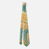 Fluid Swirl Marble Beige Neck Tie Krawatte (Rückseite)