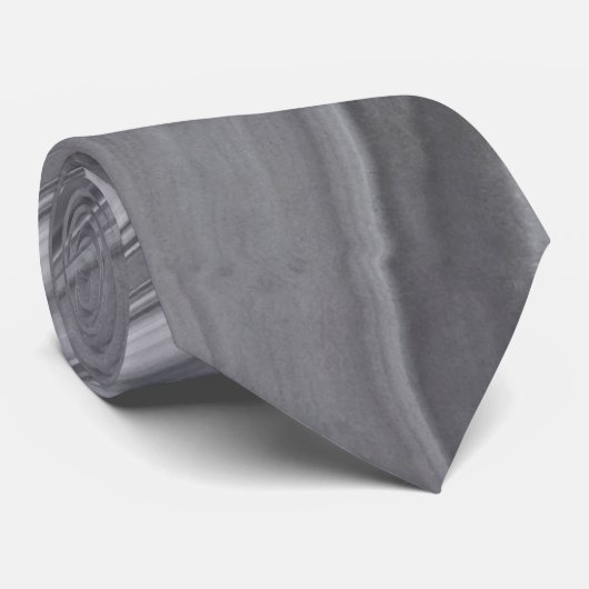 Fluid Swirl Marble Gray Neck Tie Krawatte (Gerollt)