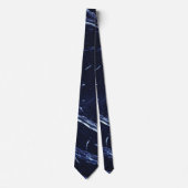 Fluid Swirl Marble Navy Blue Neck Tie Krawatte (Vorderseite)