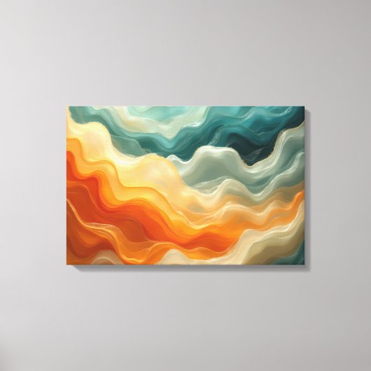 Fluid Wave Abstrakt Leinwanddruck (Vorderseite)