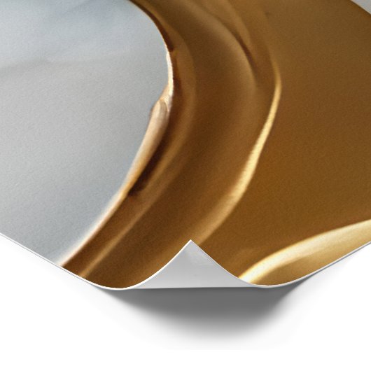 Fluide Abstrakte Goldmedaille Poster (Ecke)