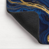 Fluide goldene Marmorwirbel Mousepad (Ecke)