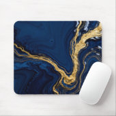 Fluide goldene Marmorwirbel Mousepad (Mit Mouse)