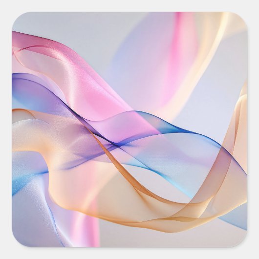 Fluide Harmonie in Bewegung Quadratischer Aufkleber (Vorderseite)