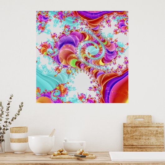 Fluidic infinfatadis Double Helix V 1 Art Print Poster (Küche)