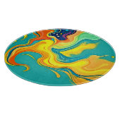 Fluidity of Joy: Abstract Waves Schneidebrett (Ecke)