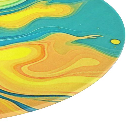 Fluidity of Joy: Abstract Waves Schneidebrett (Ecke)