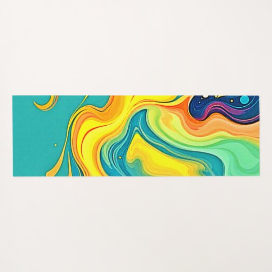 Fluidity of Joy: Abstract Waves Yogamatte (Rückseite (Horizontal))