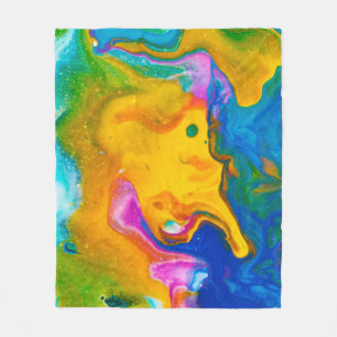 Fluidkunst. Abstrakter farbenfroher Hintergrund, T Fleecedecke