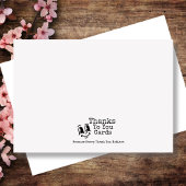 Fluktuation in schlechter Handschrift Dankeskarte