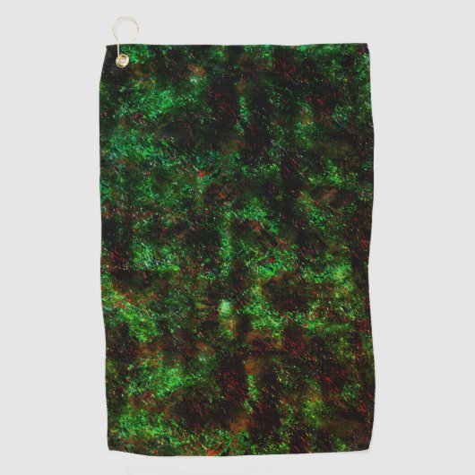 Fluktuation von dunklen Flecken auf leuchtend grün Golfhandtuch (Vorderseite)