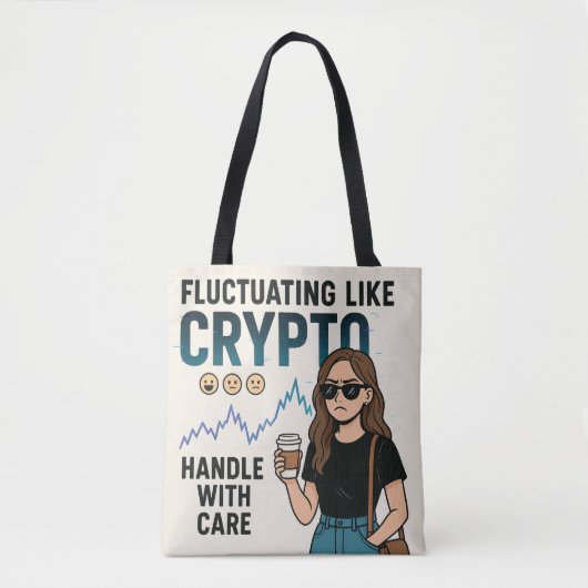 Fluktuierend wie Krypto - Funny Mood Swing Girl Tasche (Vorderseite)
