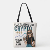 Fluktuierend wie Krypto - Funny Mood Swing Girl Tasche (Rückseite)