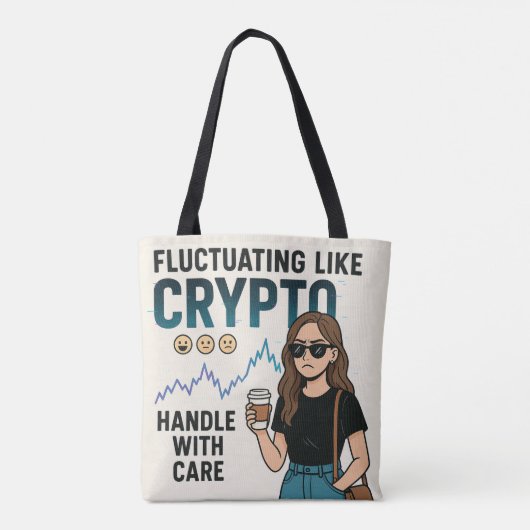 Fluktuierend wie Krypto - Funny Mood Swing Girl Tasche (Rückseite)